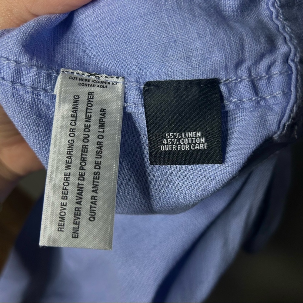 Women's Blue Button-Up Jacket - Picture 7 of 9